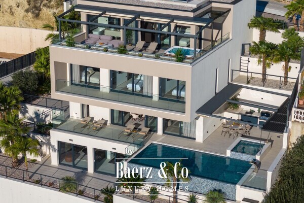 photo 1 Omiš area, luxurious modern villa with panoramic sea views, swimming pool and garage