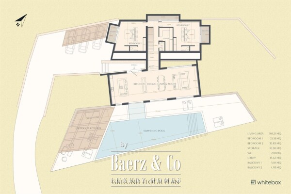 Floor Plan 1 - Luxurious living in a captivating setting – Exclusive Villa in the heart of Zakynthos.